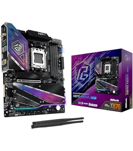ASRock Phantom Gaming X870E Nova WiFi Socket AM5 AMD Ryzen